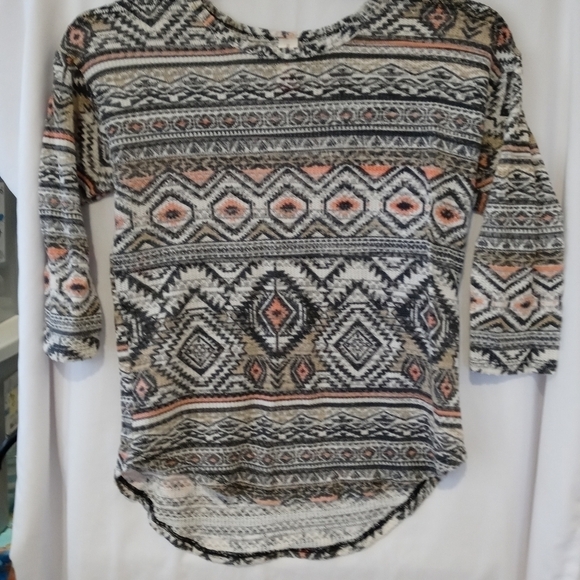 No Boundaries aztec print top small - Picture 1 of 5
